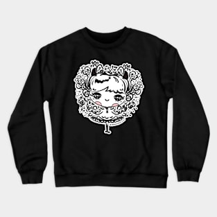 whimsical cute girl illustration Crewneck Sweatshirt